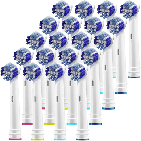 Replacement Brush Heads for OralB Braun, Pack of 20, Professional Electric Toothbrush Heads, Precision Refills for