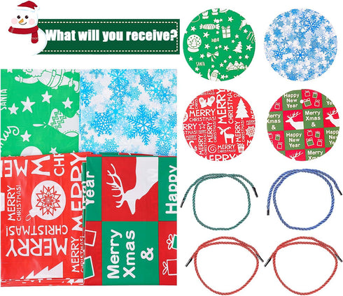 Jaywayang 4PCS 60" 36" Extra Large Christmas Gift Bags, Oversized Christmas Bags x Jumbo Plastic Gift Bags with Tag