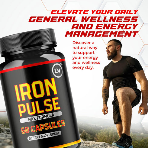 (2 Pack) IronPulse Capsules - Max Support Formula, 120 Capsules for 2 Months