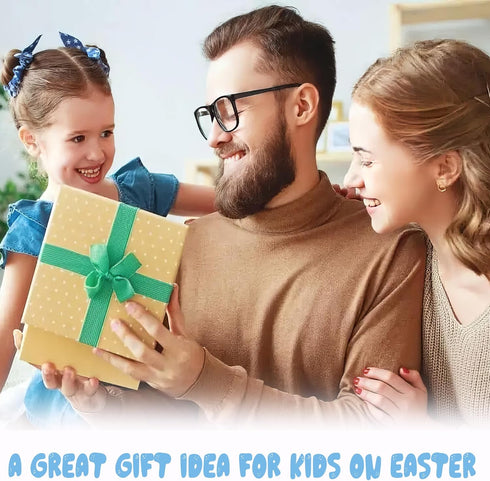 Pack 2 Easter Bunny Gift Holder for Cash, of Wooden Rabbit Currency Display, Spring Basket Stuffers for Teens & Kids