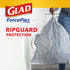 Glad ForceFlex Tall Kitchen Drawstring Garbage Bags, 13 Gallon White Trash Bag, Odor Shield, 120 Count
