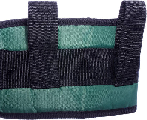 COW&COW Padded Gait Belt with 4 Handles and Quick Release Buckle (Green, 5.5 inches, M/28inches-48inches)