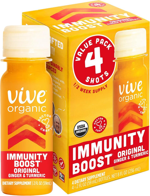 VIVE ORGANIC Organic Original Immunity Boost Shot 4 Pack, 2 FZ