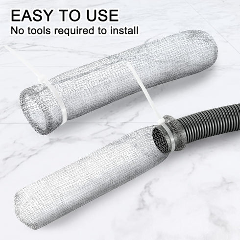 48 Pieces Lint Traps for Washing Machine, Stainless Steel Lint Snare Traps with 48 Pcs Cable Tie