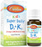 Carlson - Kid's Super Daily D3+K2, 25 mcg D3 & 22.5 mcg K2, Liquid Vitamins for Heart & Bone Health, 360 Drops