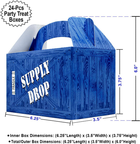 AnapoliZ Supply Drop Favor Box, 24 Count Party Treat Boxes for Battle Gamers Goodie Loot Drop Box