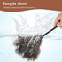 Ostrich Feather Duster Mini, Natural Fluffy Soft with Plastic Handle, Eco-Friendly Washable Reusable Handheld for