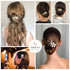 SWEETV Gold Bridal Hair Clip, Floral Hair Comb Barrette for Brides Wedding