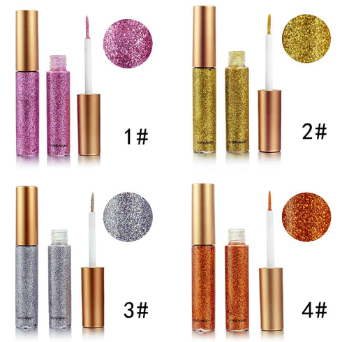 Glitter Eyeliner, Purple Glitter Eyeliner, Long-lasting Waterproof Eye Glitter Makeup, Colorful High-pigmented Liquid