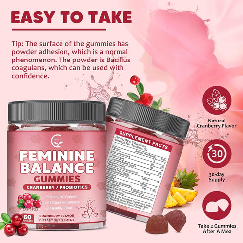 Gummies Gummies GORNVB Premium Feminine Balance for Women, Support pH Balance & Vaginal Probiotics Health