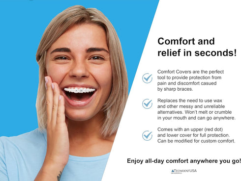 Comfort Cover for Braces, Lip Protector Mouth Guard, Teeth Shield Bumper for Brackets and Aligners