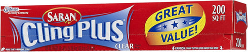 Saran Cling Plus Plastic Wrap, 200 Sq Ft, 1 Count