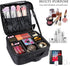 JOURMON Travel Makeup Bag - Portable Cosmetic Case Organizer with Adjustable Dividers for Makeup Brushes and Accessories