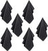 Premium Microfiber Cleaning Cloth, 12x12 in, Extra Soft Lint Free Cloths for Eyeglasses & Glass (6 Large, Black)