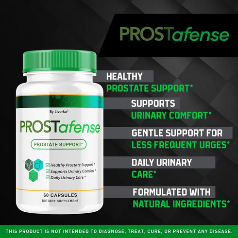 LIVORKA 60 1 Prostafense Health Supplements for Men Capsules - Official Prostafense Pills All Natural Support