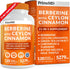 21-in-1 Berberine Supplement with Ceylon Cinnamon - 1500 mg Berberine, Chromium, Bitter Melon, 120 ct