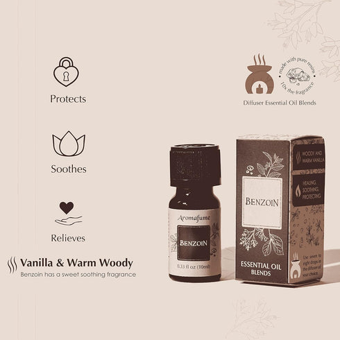Set 5 10ml Spiritual Awareness Resin Essential Oil Diffuser Blend Gift by Aromafume | Frankincense, Myrrh, Benzoin