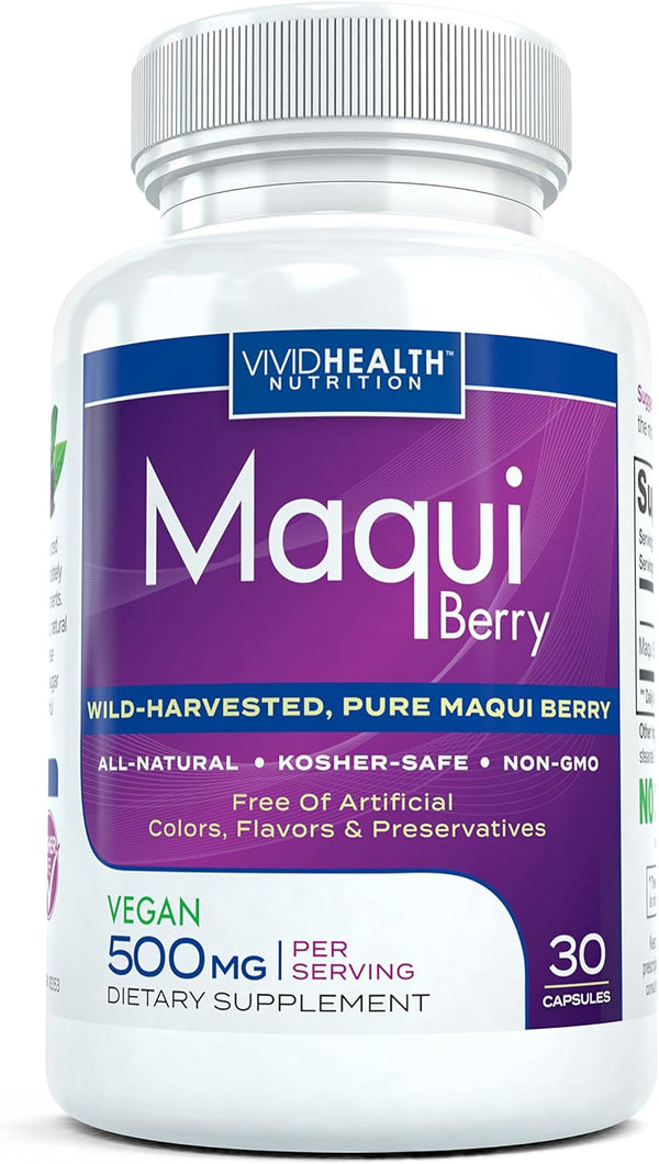 Pure Maqui Berry Extract Capsules | Premium All Natural Superfood Formula Packed