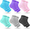 Selizo 6 Pairs Heel Moisturizing Socks, Open Toe Gel Repair Socks for Women, 6 Colors