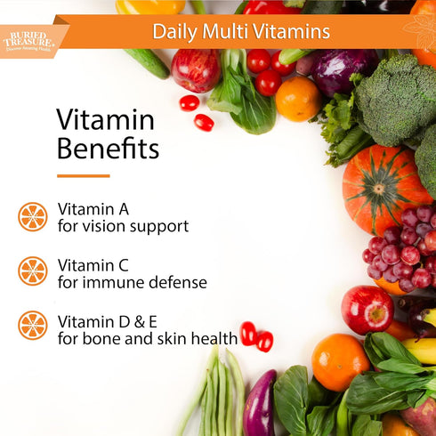 Buried Treasure VM100 Complete Daily Liquid Vitamins and Minerals Supplement, 32 Ounce, Orange Zest Flavor