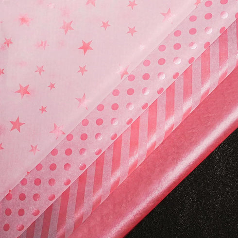 MR FIVE 60 Sheets Metallic Pink Tissue Paper Bulk,20" x 28",Pink Tissue Paper for Gift Bags,DIY and Craft,Pink Gift Wrapping Tissue Paper for Graduation,Birthday,Holiday (Salmon Pink)