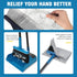 JEHONN Dustpan and Brush Set, 54" Long Handle Swivel Broom, Foldable Dust Pan with Comb Teeth for Cleaning