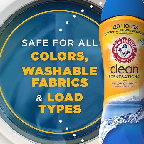 HAMMER 45 Oz ARM & Clean Scentsations In-Wash Scent Booster, Laundry Scent Booster Purifying Waters scent
