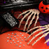Leelosp 100 Pieces Halloween 3D Nail Charms Skull Ghost Bat Skeleton Punk Hand Shape Metal Alloy Decor for DIY Nail