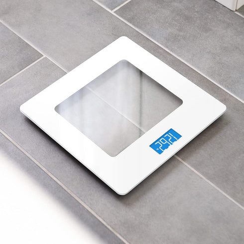 Greater Goods Digital Weight Scale, Accurate Non-Slip & Scratch Resistant Bathroom Scale, White