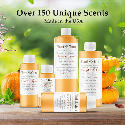 Pumpkin Spice Fragrance Oil 8 fl. oz. - Scented Oil for DIY Soap, Candles, and Aromatherapy
