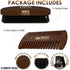 Smooth Viking Beard Brush & Comb Gift Set for Men, Natural Boar Bristle Hair Brush & Wooden Comb for Grooming & Beard