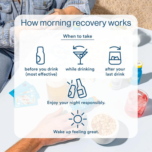 Morning Recovery Electrolyte Drink - Proprietary Formulation for Hydration, Original Lemon, Pack of 6