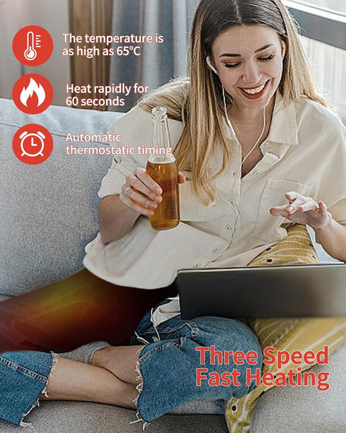 Hip Heating Pad, Electric Heated Hip Massager with Vibration, Thigh/Buttock Electric Heat Pad for Sciatica Nerve Relief