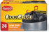 Plastico Large Trash Bags, 30 Gallon, Black, 28 Garbage Bags, Extra Strong, Easy Drawstrings, Odor Guard Control,