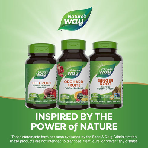 Nature's Way Orchard Fruits, Fruit Powder Blend - 60 Capsules, Contains 12 Different Fruits, 900mg Per 2-Capsule Serving