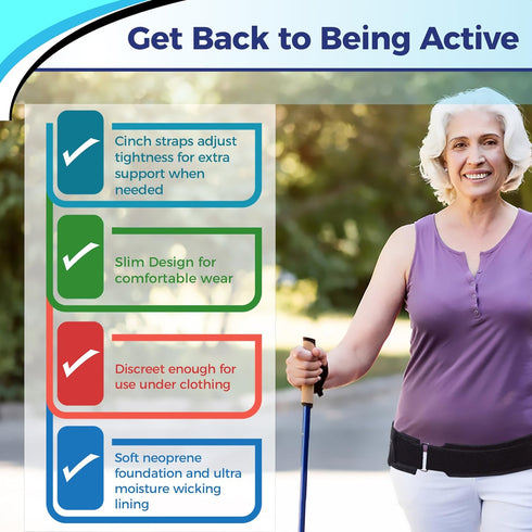 SI Belt, Enhanced Comfort Sacroiliac Joint Support for Men & Women, Ideal for Sciatica & Lower Back Pain Relief, Large