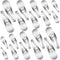 WILLBOND 40 Piece Barrettes, Women Snap Hair Clips, Large Metal Snap Nonslip Accessories, Silver