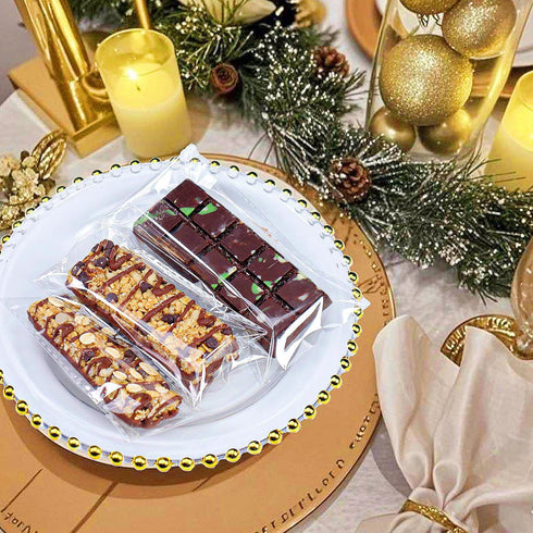 JCXGRVC 50Pack 3x6Inches Packaging Granola Bar Bags Dubai Pistachio Chocolate Bags Cakesicle Bag Rice KrispiesTtreats