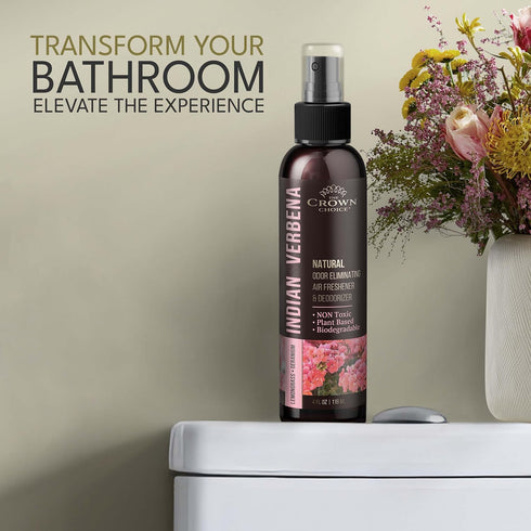 Natural Air Freshener Spray - Geranium & Lemongrass Odor Eliminator, Non-Toxic Essential Oil Deodorizer