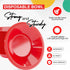 Exquisite Red 12 Oz Plastic Disposable Party Bowls, Large Soup Bowls for All Occasions, 50 Red Bowls Per Pack