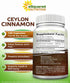 Natural Ceylon Cinnamon 1200mg, 120 Capsules, True Cinnamon Extract Supplement for Heart Health