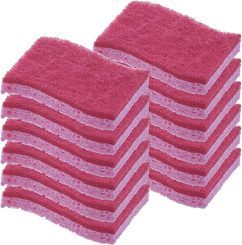Kitchen Sponges for Washing Dishes, Non-Scratch Cellulose Scrub Sponges, Household Cleaning Pack of 12 by Superio
