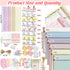 NLXCXUCY 512Pcs 120 3D Flower Wrapping Paper Kit with Sheets Waterproof Floral Wrapping Paper Butterfly Decor