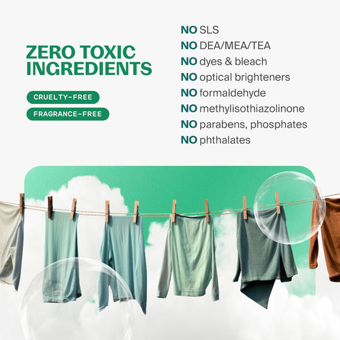 Fuwa3e Pineapple Enzyme All Natural Laundry Detergent, Unscented Fresh & Clean, 67.6oz, 80 Loads, Non Toxic.