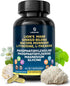 Organic Lions Mane Supplement Capsules - 120 Capsules with Ginkgo Biloba, Bacopa Monnieri for Brain Support