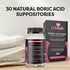 pHresh Boric Acid Suppositories for Women, Suppositories for Odor Use, Natural Feminine Care Supports Vaginal Health