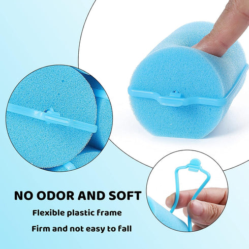 Jumbo Foam Sponge Hair Roller, Soft Sleeping Rollers for Curvy Wavy Hairstyle, Curling Hair Styling Tools, 24 Pieces