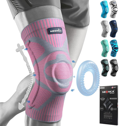 NEENCA Knee Brace for Pain Relief, Medical Support with Patella Pad & Side Stabilizers, Compression Sleeve for ACL,