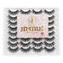 JIMIRE 16 Pairs 3D Faux Mink Fluffy Volume Natural False Eyelashes Pack