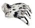 Parcelona French Paw Yoga Hair Claw Clip - White Black, Wide Side Slide In